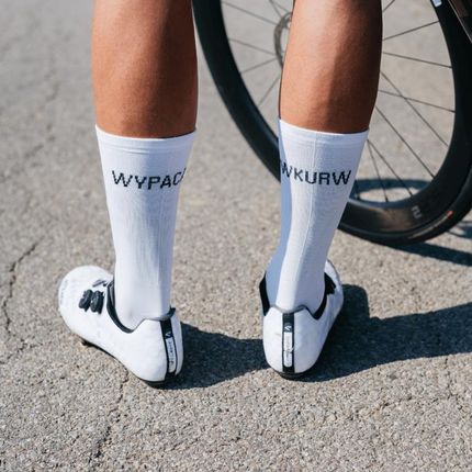 Oddychające skarpety kolarskie Todo Cycling Pro z napisem WYPACAM WKURW termoaktywne, rowerowe, szosowe - zdjęcie 2