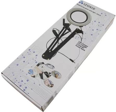 Lampa LED Lupa Kosmetyczna Szkło Powiększające Lampka Kreślarska Biurkowa IZOXIS - zdjęcie 4