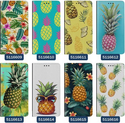 Superetui Etui Z Klapką Do Samsung Galaxy A40 Ananas Owoc Pineapple Tropic - zdjęcie 2