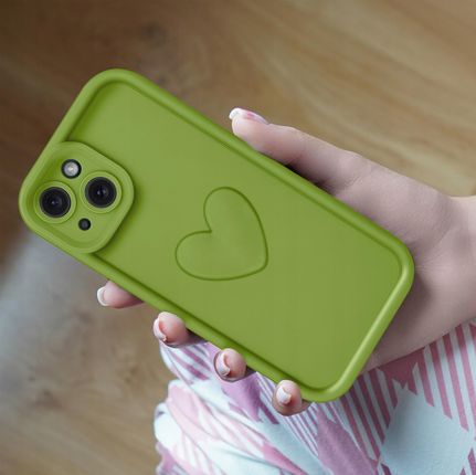 Krainagsm Etui Do Iphone 15 Silikonowe Matowe Serce Szkło Ochronne Na Ekran 9H - zdjęcie 4