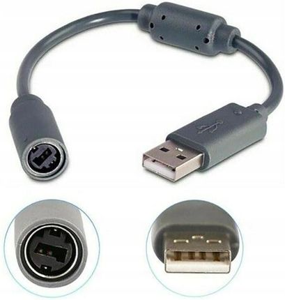 KBR Games Szary Adapter USB do pada Xbox 360 na USB 25cm - zdjęcie 4