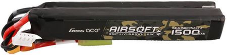 Gens Ace Akumulator 25C 1500Mah 3S1P 11.1V Nunchuck 2X Airsoft Gun Lipo Z Konektorem Mini Tamiya Plug - zdjęcie 3