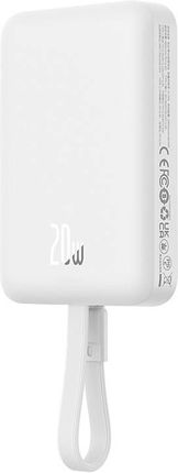 Baseus Powerbank Magnetyczny Magnetic Mini 10000Mahlightning 20W Magsafe Biały - zdjęcie 3