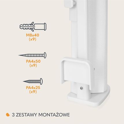 Lionelo Thea Regulowana Rozwijana Bramka Ochronna Do Montażu Drzwi Na Schodach W Korytarzu Otwór 140Cm - zdjęcie 5