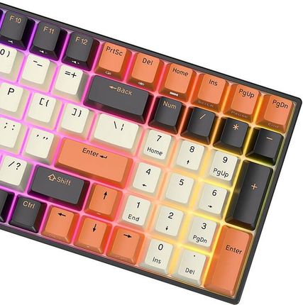Klawiatura Royal Kludge Mechaniczna Rk100 Rgb Brown Switch (Czarno-Pomarańczowa) (58079) - zdjęcie 3