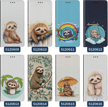 Superetui Etui z klapką do iPhone 15 Leniwiec Sloth Śmieszne Leniwce - zdjęcie 3