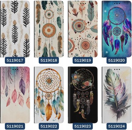 Superetui Etui z klapką do iPhone 11 Boho Pióra Łapacz Snów Dream Catcher - zdjęcie 5