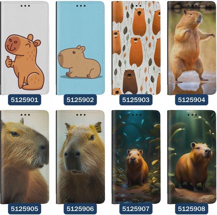 Superetui Etui z klapką do Samsung Galaxy A25 Kapibara Gryzoń - zdjęcie 4