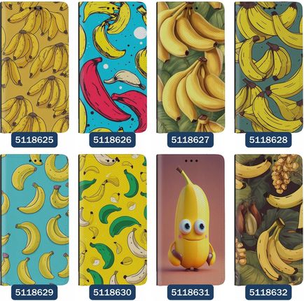 Superetui Etui z klapką do Samsung Galaxy A40 Banan Żółty Owoc - zdjęcie 4