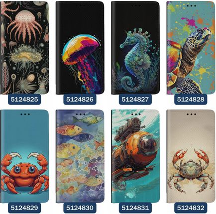 Superetui Etui Z Klapką Do Samsung Galaxy A25 Morze Statki Ryby Delfiny Muszle - zdjęcie 4