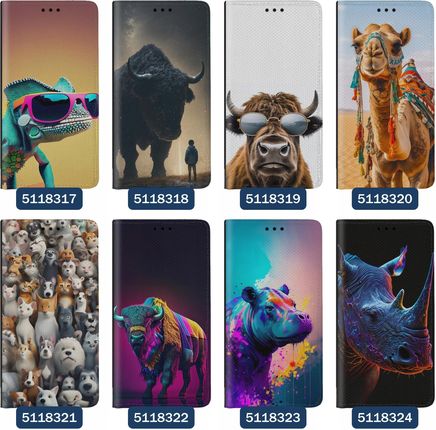 Superetui Etui z klapką do Samsung Galaxy A25 Zwierzęta Surykatki Wiewiórka Osioł - zdjęcie 3