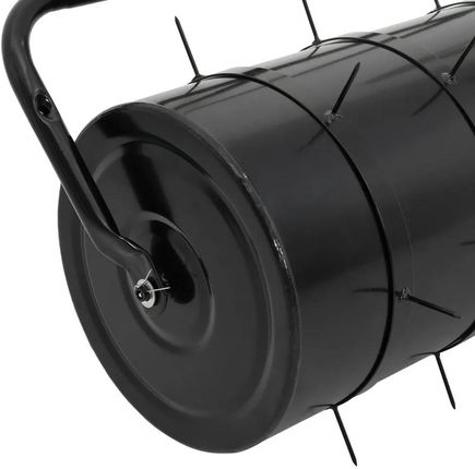 vidaXL Walec Do Trawnika Z Aeratorem Czarny 63L Żelazo I Stal 3308006 - zdjęcie 4
