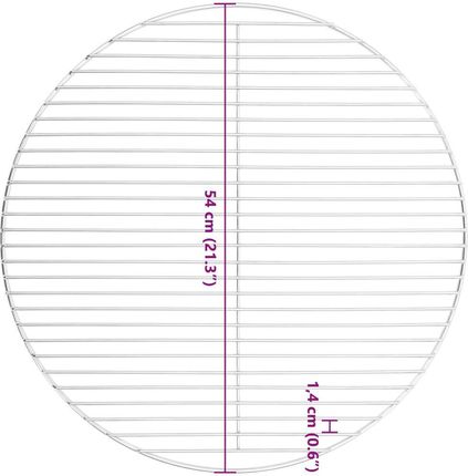 vidaXL Ruszt Do Grilla Okrągły 54cm Stal Nierdzewna 304 4010557 - zdjęcie 2