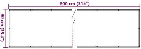 vidaXL Osłona Na Ogrodzenie Kremowa 800X90m Pvc 4005449 - zdjęcie 2