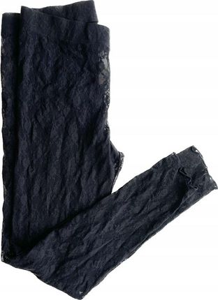 CALZEDONIA Legginsy L - 40 KORONKA CZARNE - zdjęcie 2