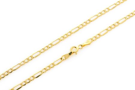 Złoty łańcuszek pusty Figaro Próby 585 gr. 2.64 50 cm - zdjęcie 4