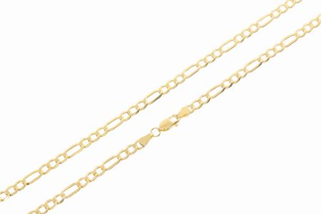 Złoty łańcuszek pełny figaro Próby 585 50 cm - zdjęcie 2
