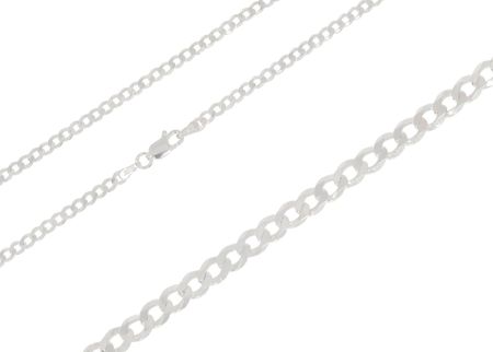 Srebrny łańcuszek nierodowany pr. 925 45 cm - zdjęcie 2