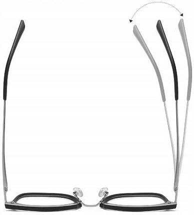 Sunoptic Oprawki Korekcyjne Zerówki Okulary Metalowe 885A Granatowe - zdjęcie 3
