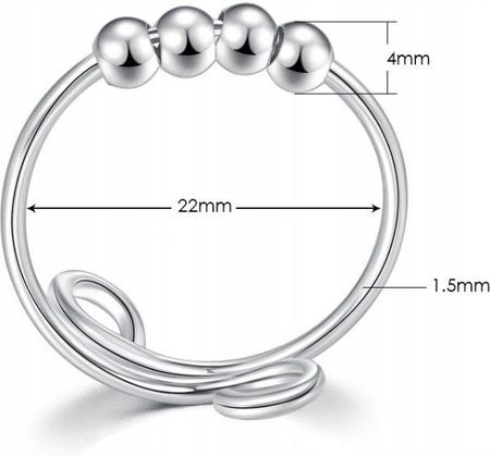 Pierścionek Antystresowy Fidget Ring Regulowany - zdjęcie 2