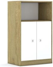 Entelo Regał Blox Base 70 3P 2F2 706x466x1165 korpus dąb/2x front biały (BOX3P2R2F2OW)