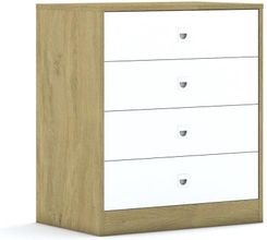 Entelo Szafa Blox Base 70 2P 4S 706x466x813 korpus dąb/4x szuflada biała (BOX2P2R4SOW)