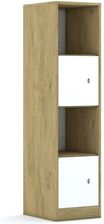 Entelo Regał Blox Base 40 4P 2F1 363x466x1517 korpus dąb/2x front biały (BOX4P1R2F1OWV1)