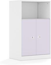 Entelo Regał Blox Colours 70 3P 2F2 706x466x1165 korpus biały/2x front pastelowy fioletowy (BOX3P2R2F2WPV)