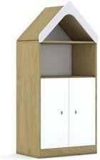 Entelo Regał Blox Base 70 3P 2F2 z daszkiem 706x466x1575 korpus dąb/2x front biały (BOX3P2R2F2DOW)