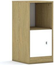 Entelo Regał Blox Base 40 2P 1F1 363x466x813 korpus dąb/1x front biały (BOX2P1R1F1OWV1)