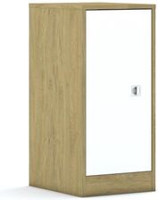 Entelo Regał Blox Base 40 2P 1F2 363x466x813 korpus dąb/1x front biały (BOX2P1R1F2OW)