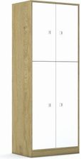 Entelo Szafa Blox Base 70 5P 2F3/2F2 706x466x1869 korpus dąb/4x front biały (BOX5P2R2F32F2OW)