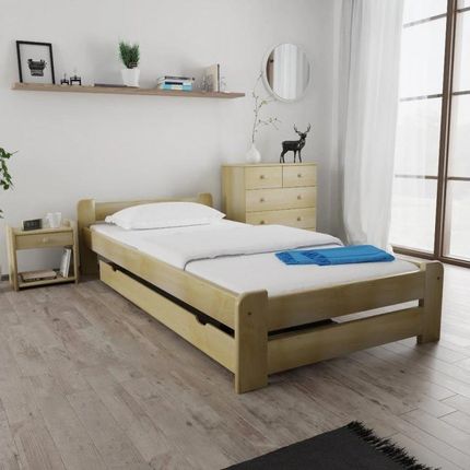Łóżko Emily 120x200 cm sosna Ze stelażem listwowym elastycznym Bez materaca POSEMI120BO7 - zdjęcie 4