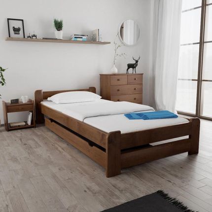 Łóżko Emily 80x200 cm dąb Bez stelaża Materac Coco Maxi 19 POSEMI80DU10 - zdjęcie 3