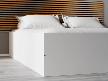 Łóżko BELLA 140x200 cm białe Ze stelażem listwowym rolowanym Materac Somnia 17 POSBEL140BIL5 - zdjęcie 5
