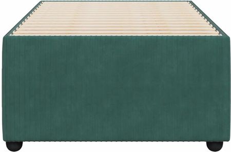 vidaXL Rama łóżka ciemnozielona 90x190 cm aksamitna 3284979 - zdjęcie 3