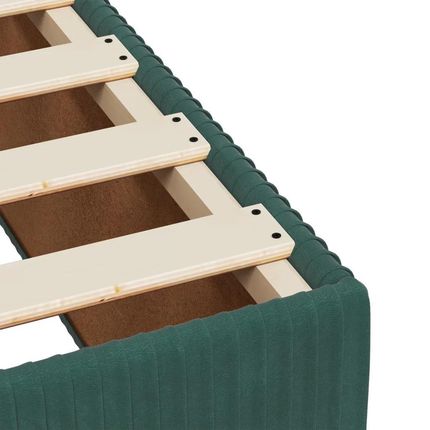 vidaXL Rama łóżka ciemnozielona 100x200 cm tapicerowana aksamitem 3284991 - zdjęcie 3