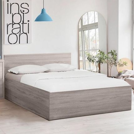 Łóżko SOFIA 90x200 cm dąb truflowy Bez stelaża Materac Coco Maxi 19 POSSOF90LAN10 - zdjęcie 2