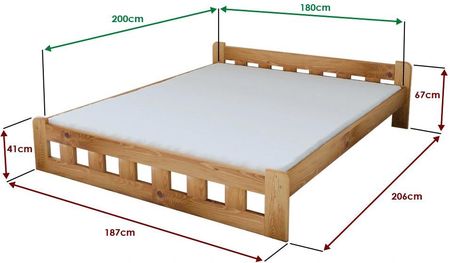 Łóżko Naomi podwyższone 180x200 cm olcha Ze stelażem listwowym rolowanym Bez materaca POSNAO180OL4 - zdjęcie 2