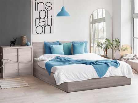 Łóżko SOFIA 90x200 cm dąb truflowy Ze stelażem listwowym rolowanym Materac Somnia 17 POSSOF90LAN5 - zdjęcie 2