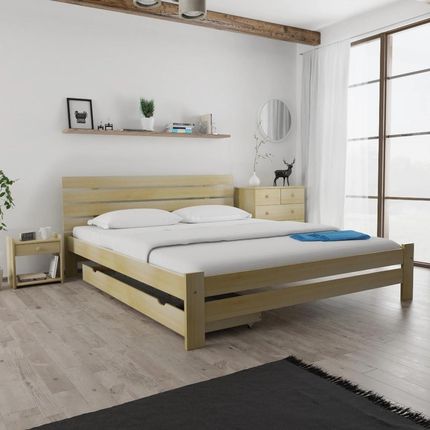 Łóżko PARIS podwyższone 180x200 cm sosna Ze stelażem listwowym rolowanym Bez materaca POSPAR180BO4 - zdjęcie 3