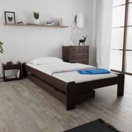 Łóżko ADA 80x200 cm orzech Ze stelażem listwowym elastycznym Materac Somnia 17 POSADA80OR8 - zdjęcie 2