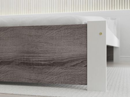 Łóżko IKAROS 120x200 cm Biały/dąb truflowy Bez stelaża materaca POSIKA120DUBLAN1 - zdjęcie 2
