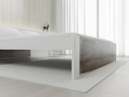 Łóżko IKAROS 120x200 cm Biały/dąb truflowy Bez stelaża materaca POSIKA120DUBLAN1 - zdjęcie 6