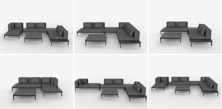 Bolzano Sofa Modułowa Monako Antracytowa Ogrodowa 174cm Na Nóżkach - zdjęcie 2
