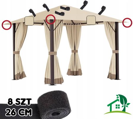 Steel Plast Sport Poszycie Wodoodporne Do Pawilonu Ogrodowego Dach Beżowy 250cm X 250cm - zdjęcie 2