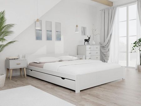 Łóżko IKAROS 160x200 cm białe Ze stelażem listwowym rolowanym Materac Coco Maxi 19 POSIKA160ALB11 - zdjęcie 5