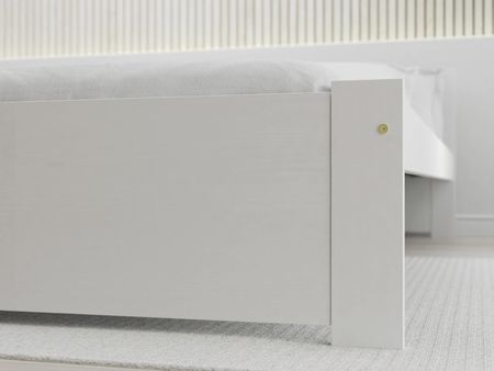 Łóżko IKAROS 160x200 cm białe Ze stelażem listwowym rolowanym Materac Coco Maxi 19 POSIKA160ALB11 - zdjęcie 4