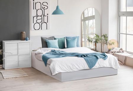 Łóżko SOFIA 140x200 cm białe Ze stelażem listwowym rolowanym Materac Coco Maxi 19 POSSOF140BIL11 - zdjęcie 2