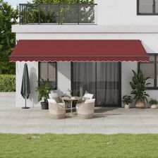 Zdjęcie vidaXL Ręcznie Zwijana Markiza Z Led Burgundowa 600x350cm 3215011 - Barczewo